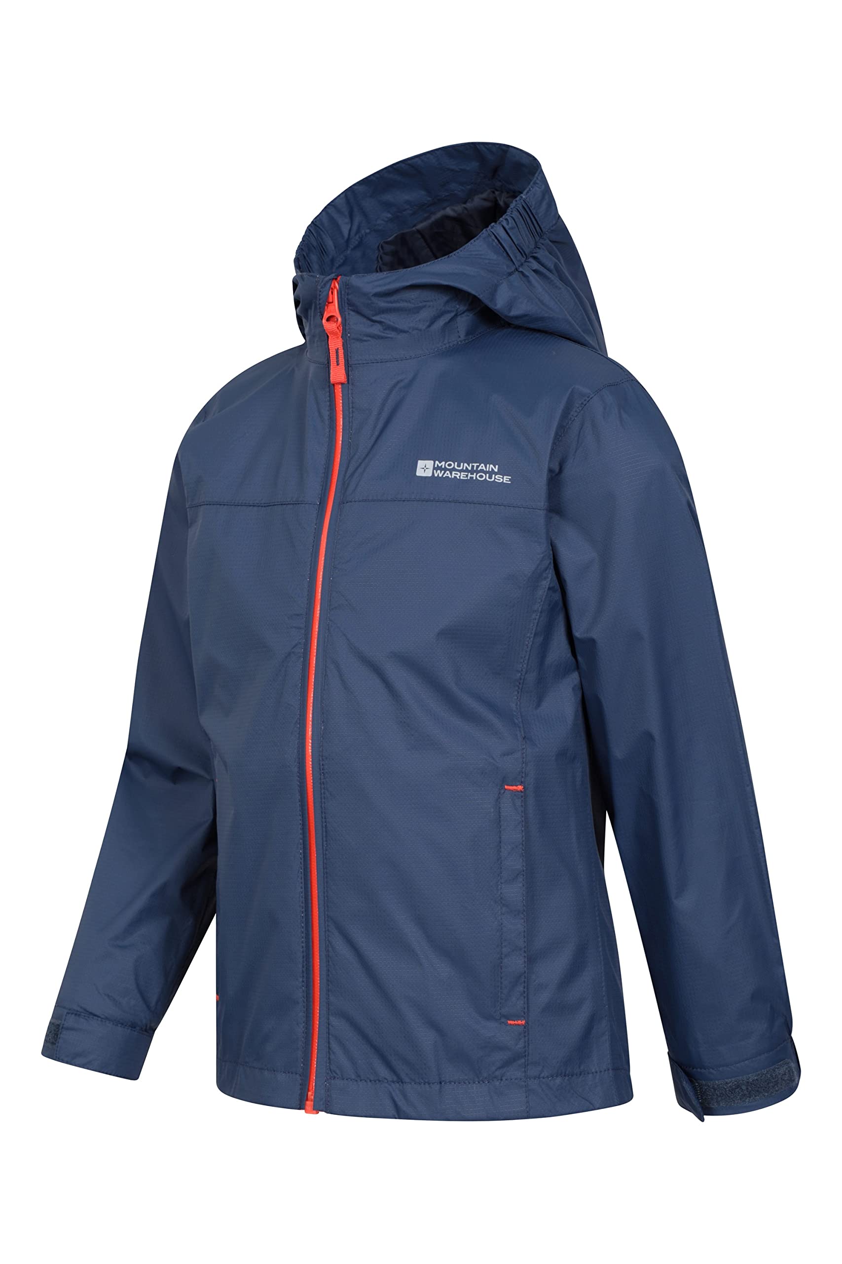 Mountain Warehouse Torrent Kids Waterproof Jacket - Rain Coat, Pockets Dark Blue 9-10 Years