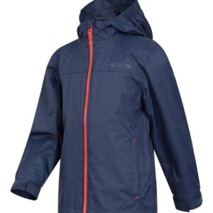 Mountain Warehouse Torrent Kids Waterproof Jacket - Rain Coat, Pockets Dark Blue 9-10 Years