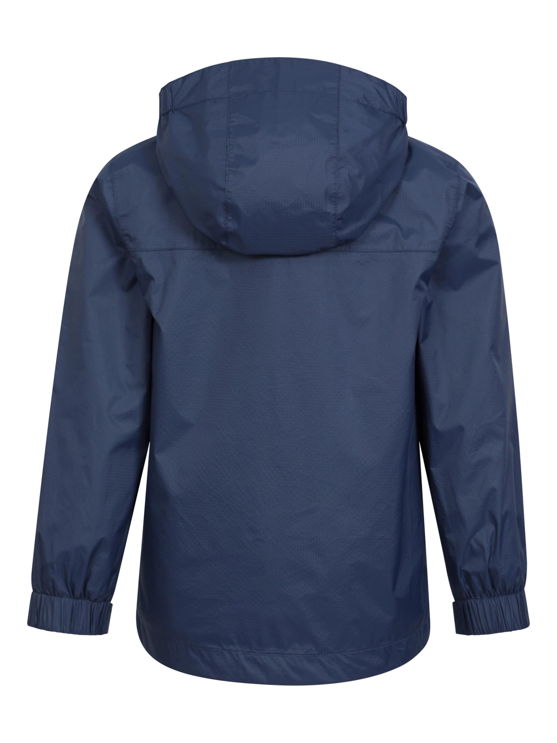 Mountain Warehouse Torrent Kids Waterproof Jacket - Rain Coat, Pockets Dark Blue 9-10 Years