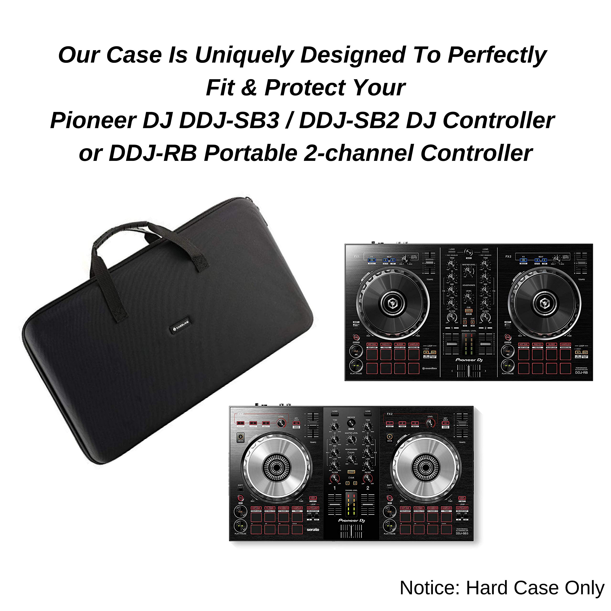 caseling Hard CASE fits: Pioneer DJ DDJ-FLX4 / DDJ-400 / DDJ-SB2 / DDJ-200 / DDJ-SB3 / DDJ-RB (Not for DDJ-SR2)