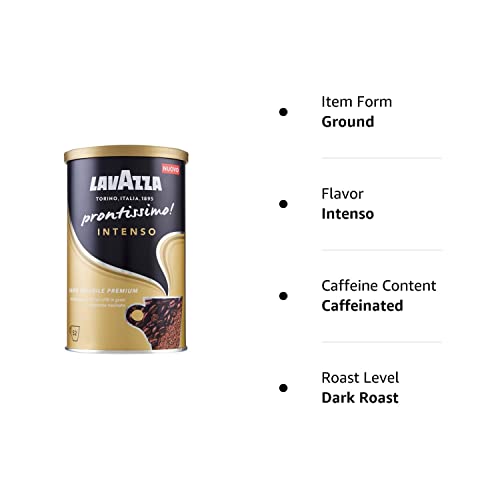 Lavazza: "Prontissimo! Intenso" Instant Coffee, Intense Taste 3.35 Ounces (95gr) Tin [ Italian Import ]