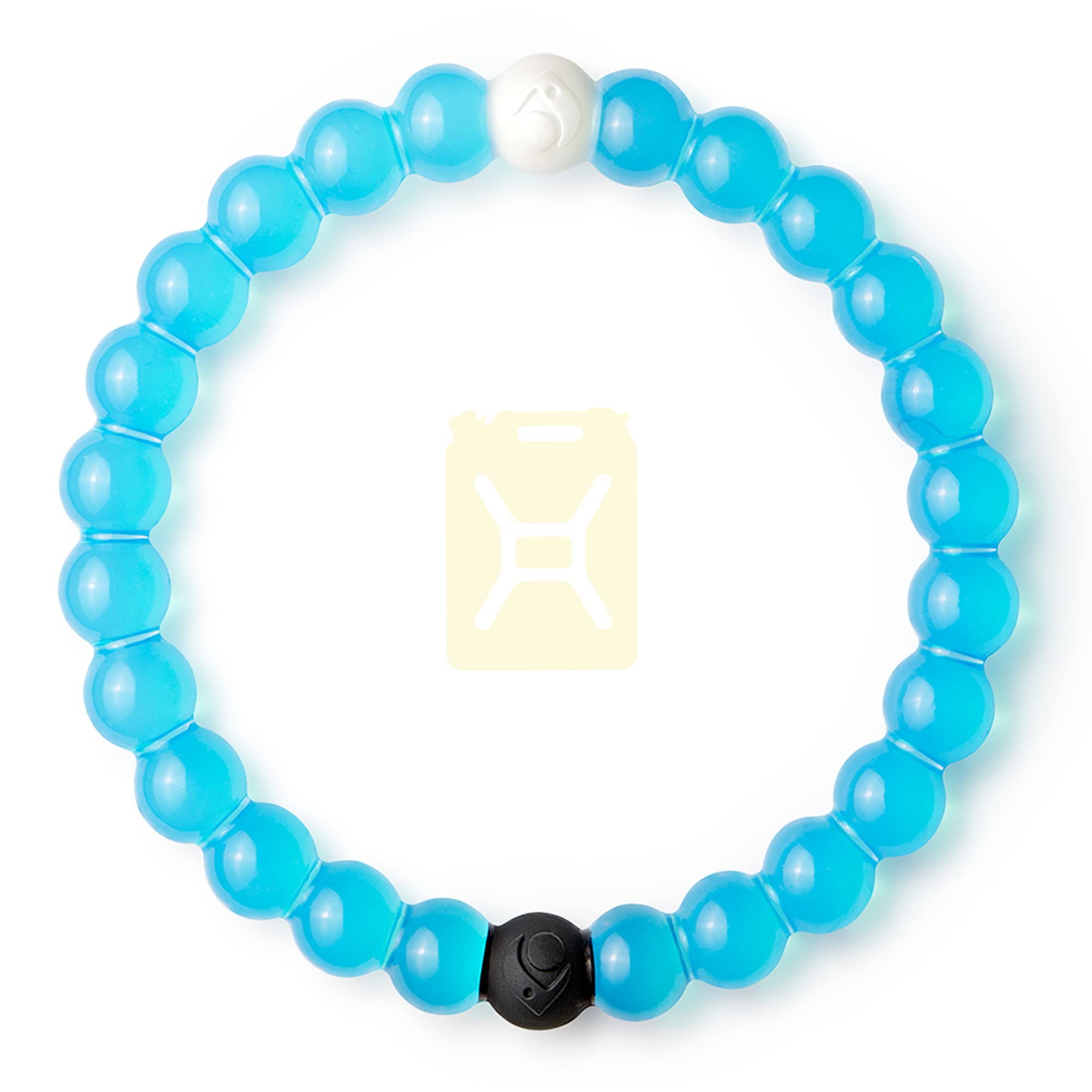 Lokai Silicone Beaded Bracelet for Clean Water Cause Charity - Medium, 6.5 Inch Circumference - Jewelry Fashion Bracelet Slides-On for Comfortable Fit for Men, Women & Kids