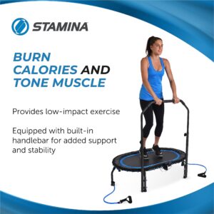 Stamina Fitness Trampoline - Exercise Trampoline with Smart Workout App - Indoor Trampoline Fitness Rebounder