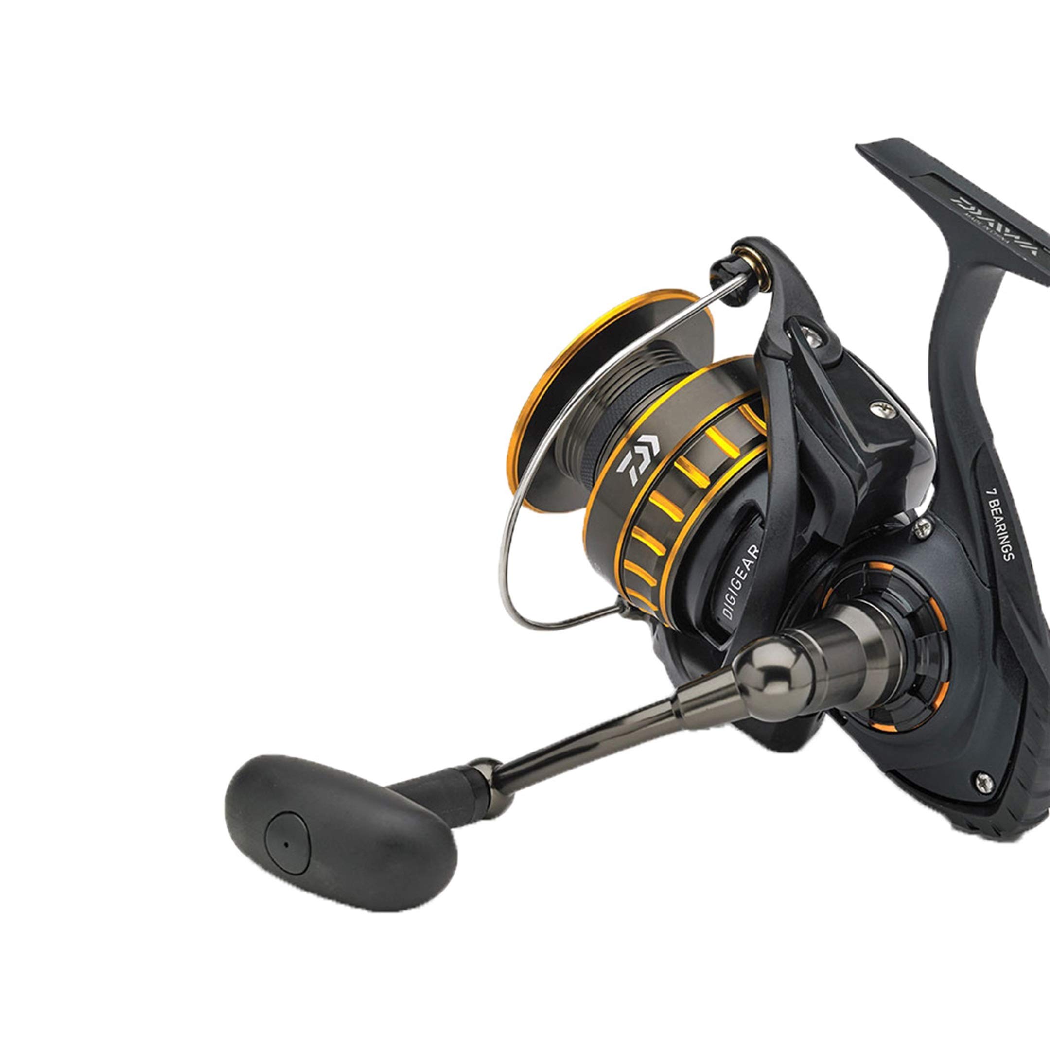 Daiwa BG5000 BG Saltwater Spinning Reel, 5000, 5.7: 1 Gear Ratio, 6+1 Bearings, 47.40" Retrieve Rate, 22 lb Max Drag,Black/Gold