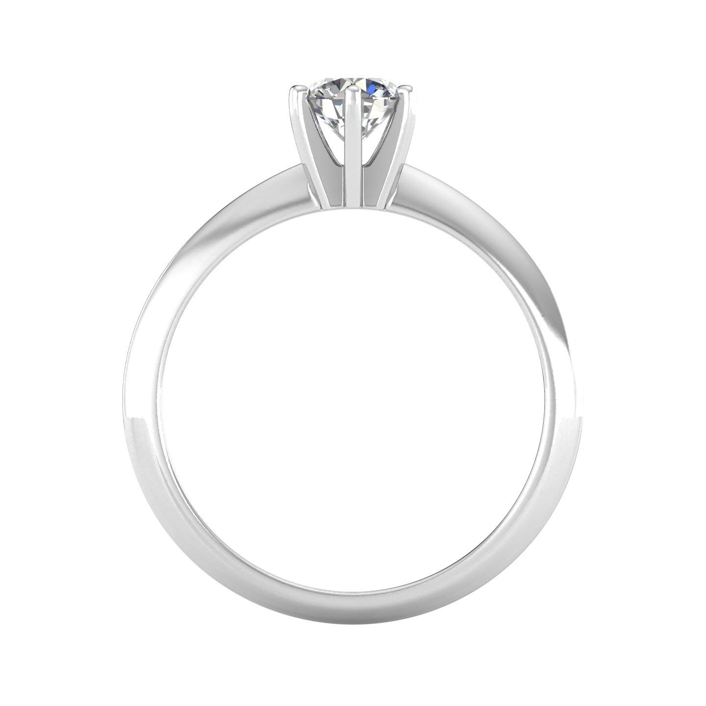 1/2 Carat TW Diamond Solitaire Engagement Ring in 14k White Gold (H-I2)