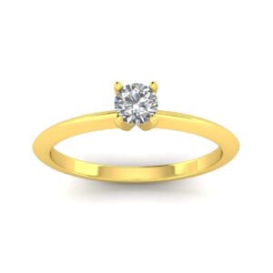 1/3ctw diamond solitaire ring in 14k yellow gold