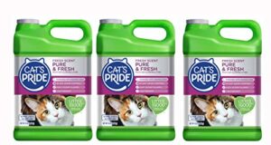 cat's pride fresh scent pure & fresh multi-cat clumping litter, 10-pound jug, pack of 3 (c47510-c40)