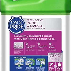 Cat's Pride Fresh Scent Pure & Fresh Multi-Cat Clumping Litter, 10-Pound Jug, Pack of 3 (C47510-C40)