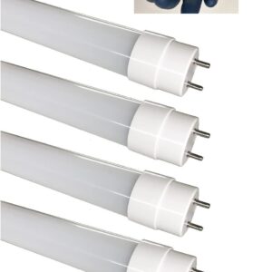 Fulight (4-Pack) Type B & Rotatable LED F15T8 Tube Light-18-Inch (17-3/4 Inches Actual Length) 1.5FT 7W, Daylight 6000K, Double-End Powered, Frosted Cover, 85-265VAC (Not a Plug-and-Play)