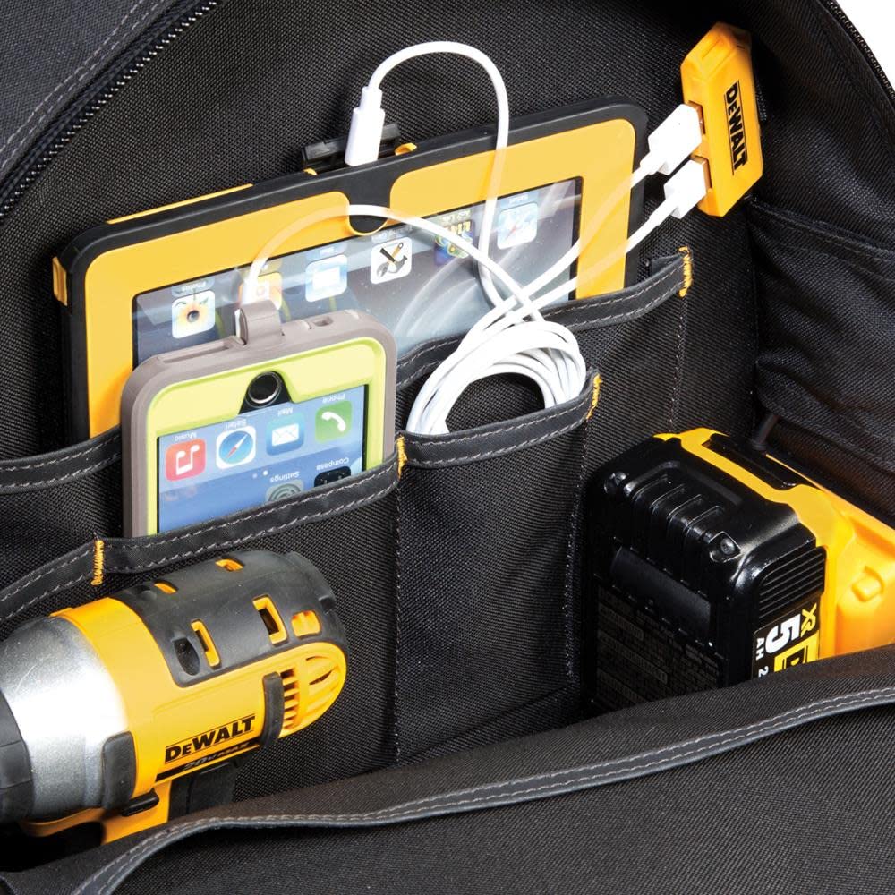 Dewalt DGCL33 33-pocket Lighted USB Charging Tool Backpack