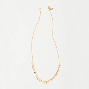 gorjana Women's Chloe Mini Strand Necklace w/Hammered Disc Charms, 18k Gold Plated