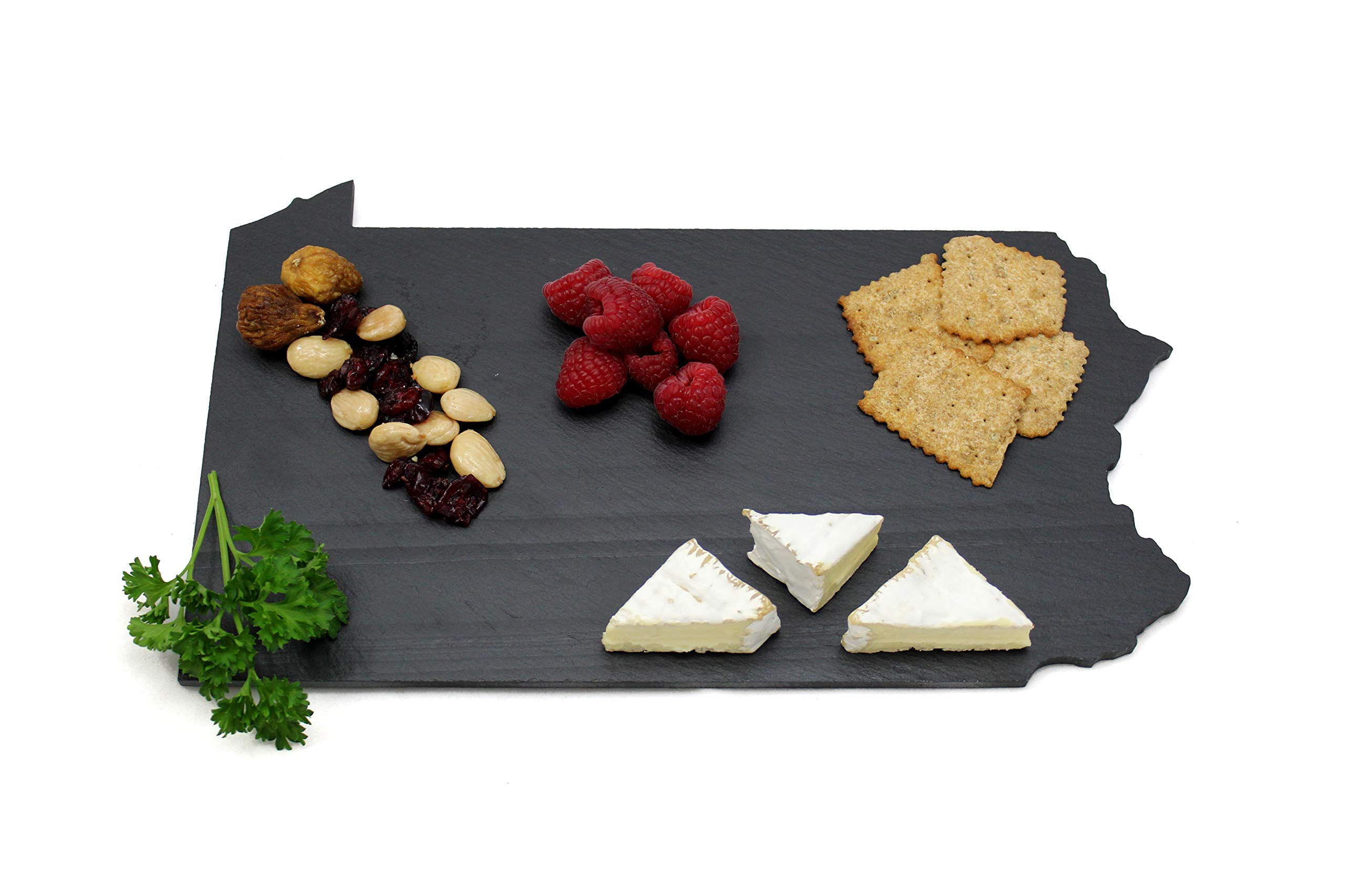 Custom Pennsylvania Black Slate Cutting Board, Serving Tray, or Cheese Board- Personalized with Laser Engraving