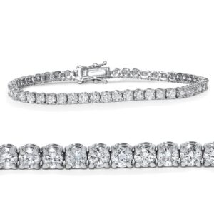 p3 pompeii3 18k white gold 4 ct diamond tennis bracelet 7"