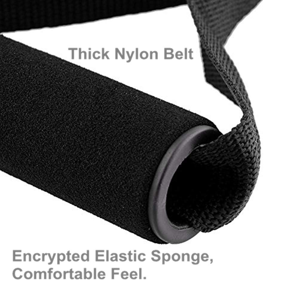 Premium Exercise Pull Handles, Resistance Bands Handle, Fitness Handle, Workout Handles Dense Foam Wrap Handle Replacement Fitness Equipment for Pilates, Yoga, Strength Training（a Pair,Black