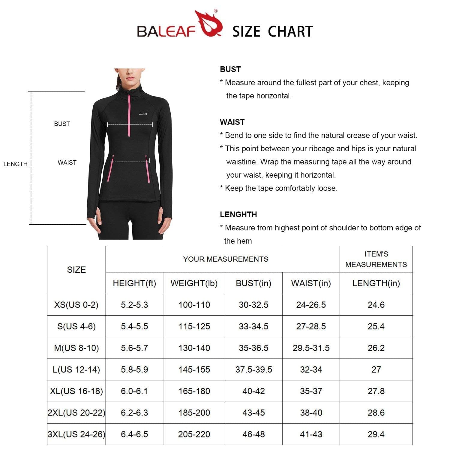 BALEAF Women's Thermal Fleece Pullover Jacket Half Zip Thumbholes Long Sleeve Running Hiking Tops Gear Workout Shirt Cold Weather Black L