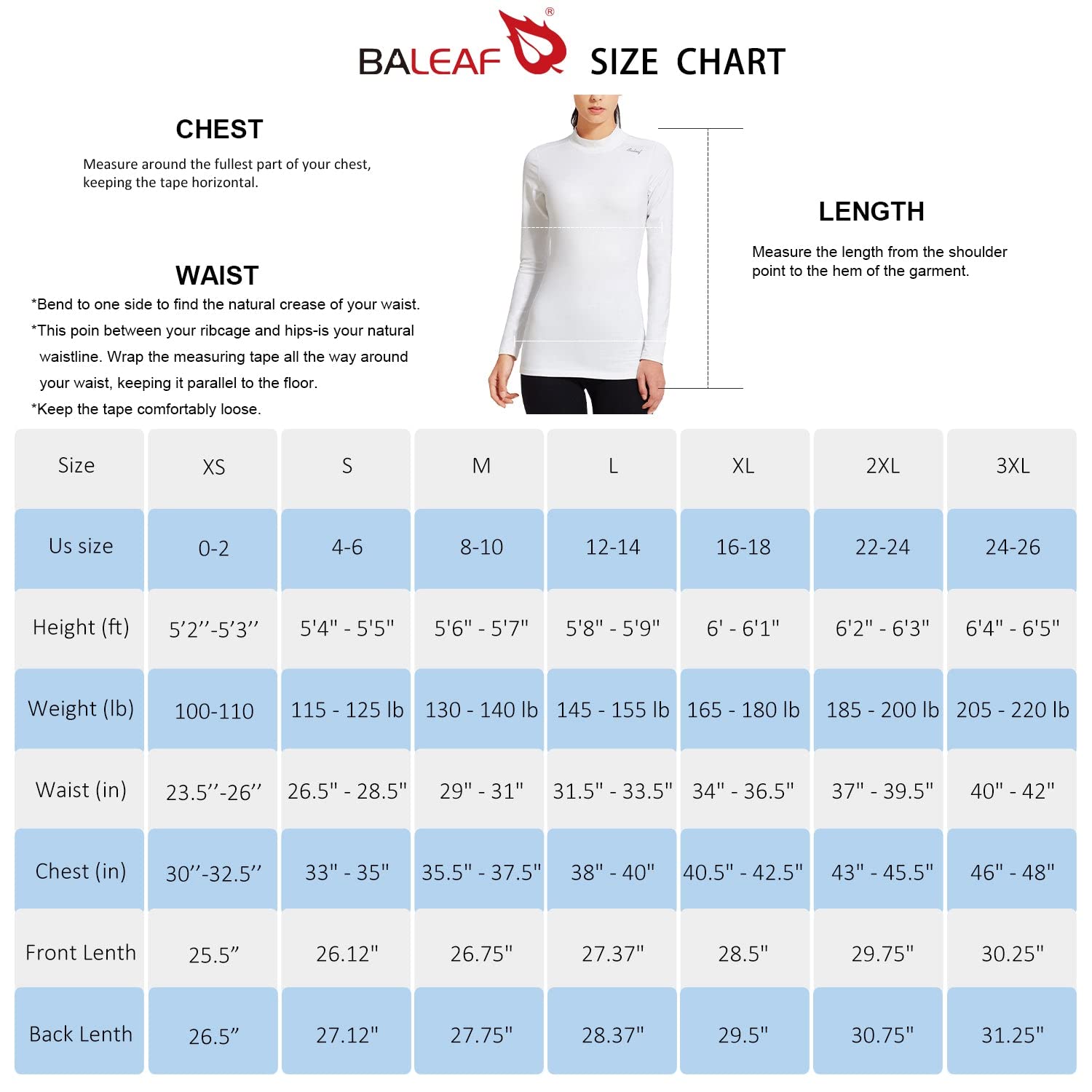 BALEAF Thermal Long Sleeve Running Shirt Women Workout Tops Gym Clothes Mock Neck Fleece Hiking Skiing Base Layer for Winter Cold Weather White L