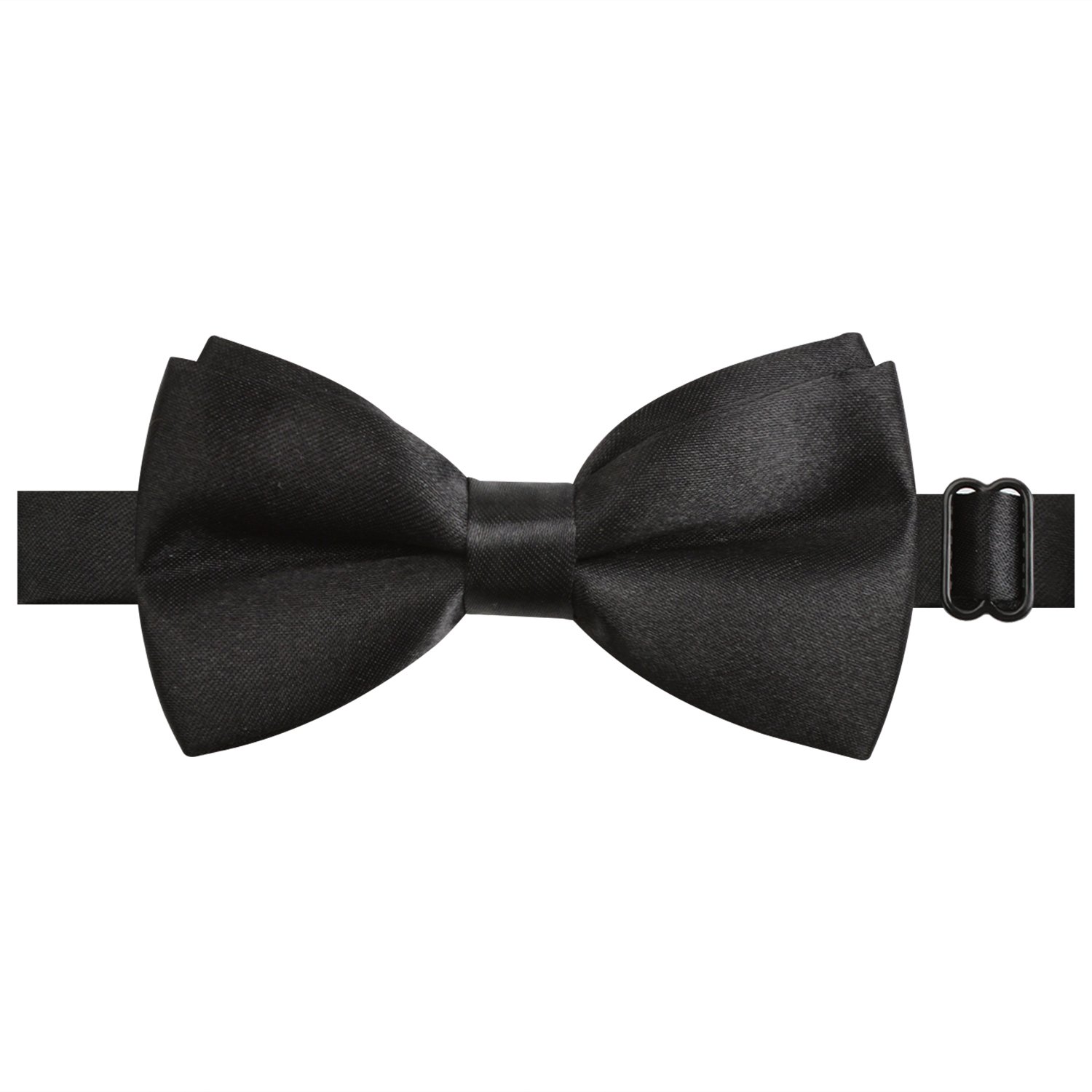 Alizeal 2.5cm Elastic 3 Clip Suspender and Bow Tie Set with Hat for Kids, Black