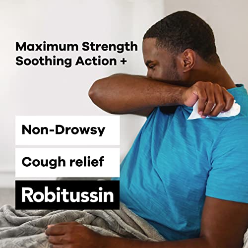 Robitussin Adult Maximum Strength Cough + Chest Congestion DM Max (8 fl. oz. Bottle), Non-Drowsy Suppressant & Expectorant, Raspberry Flavor