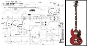 plan of eb-3 sg-style bass - full scale print