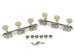 kaish nickel w/aged white 3 per side 3x3 on a plate vintage guitar tuning keys tuners