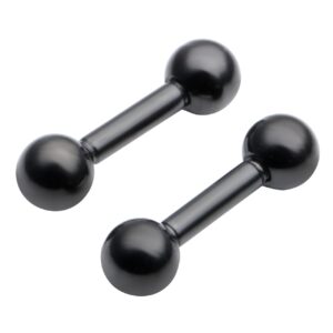 Stainless Steel 14G Body Piercing Barbells Silver Gold Black Rainbow Color 6mm Post Studs Earring Nipple Nose Tongue Helix Tragus Cartilage Labaret Medusa Lip Eyebrow Straight Bar 4mm Ball Screw