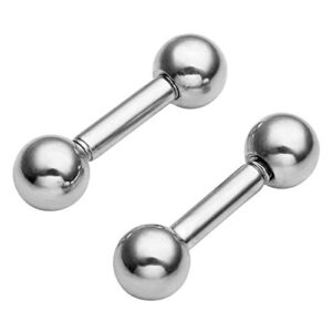 Stainless Steel 14G Body Piercing Barbells Silver Gold Black Rainbow Color 6mm Post Studs Earring Nipple Nose Tongue Helix Tragus Cartilage Labaret Medusa Lip Eyebrow Straight Bar 4mm Ball Screw