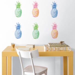 WallPops DWPK2171 Pop Pineapples Wall Art Kit, Multicolor