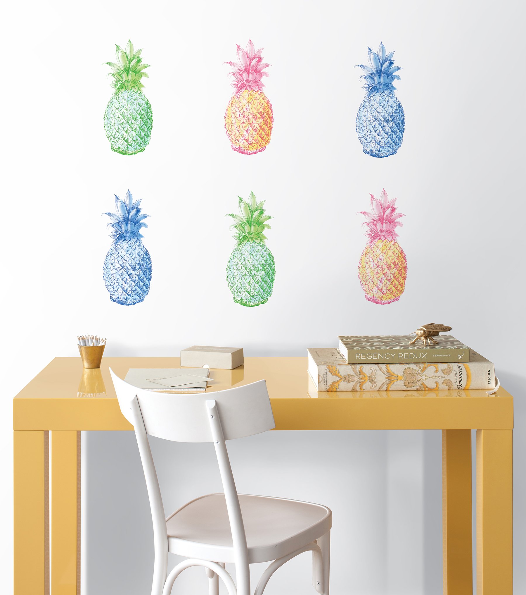 WallPops DWPK2171 Pop Pineapples Wall Art Kit, Multicolor