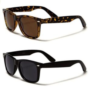 retro rewind classic polarized sunglasses 2-pack black & tortoise