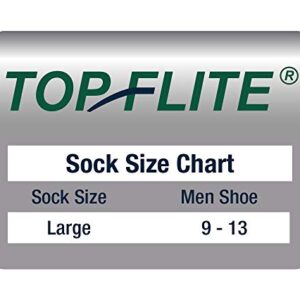 Top Flite mens Sport Full Cushion Crew 3 Pair Pack Socks, White, Shoe Size 9-13 US