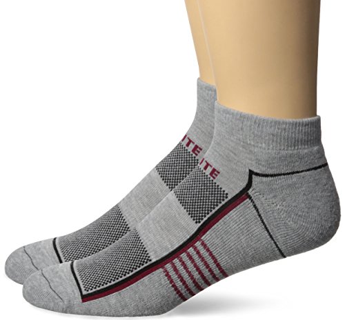 Top Flite Men's Sport Performance Tech Low Cut Ultra Dri Socks 2 Pair Pack, Grey Heather, Large