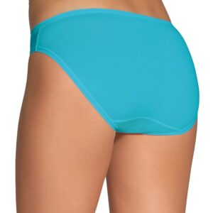 Fruit Of The Loom Womens Breathable Underwear, Moisture Wicking Keeps You Cool & Comfortable, Available Plus Size Bikini, Coolblend - Bikini - 4 Pack - Colors May Vary, 7 US