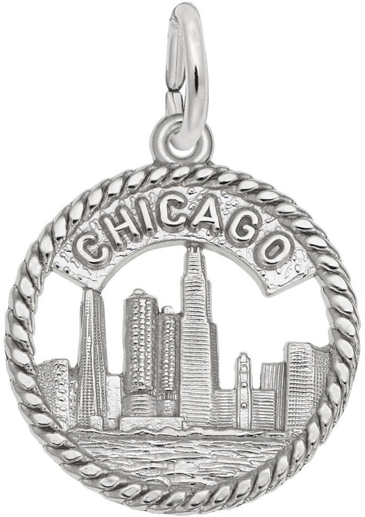 Sterling Silver Chicago Skyline Charm