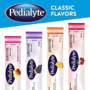 Pedialyte Electrolyte Powder Packets, Strawberry Lemonade, Hydration Drink, 18 Single-Serving Powder Packets