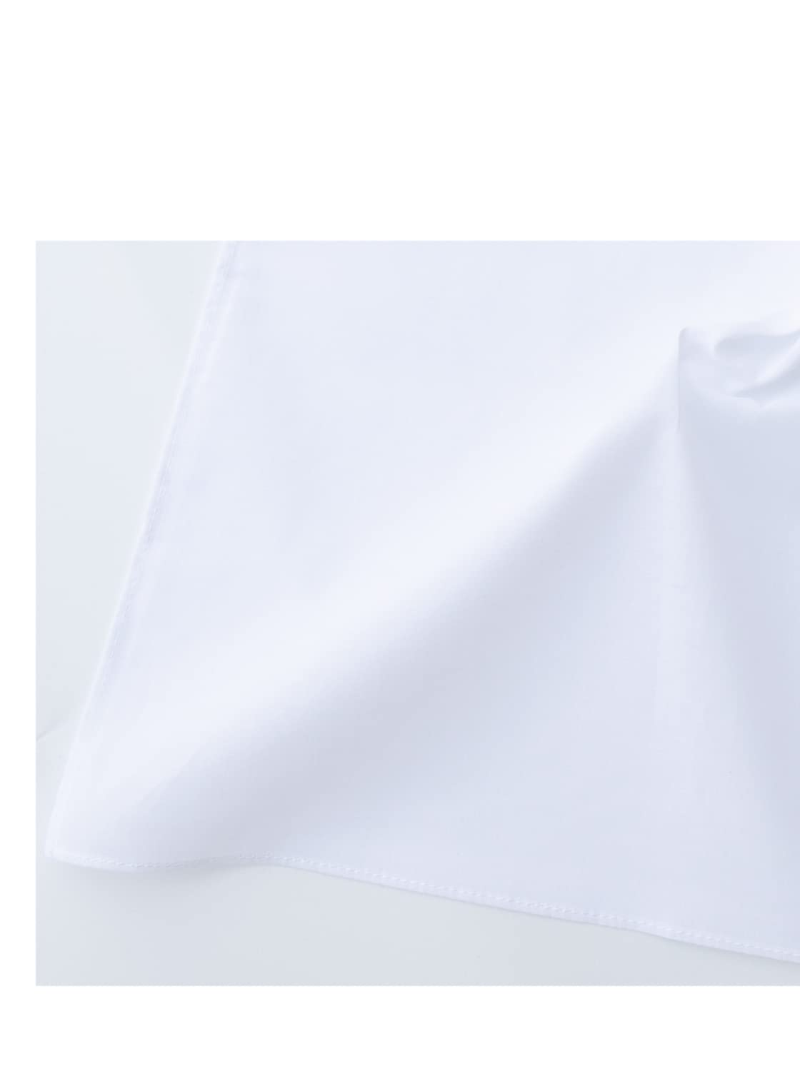 CoCoUSM Solid White Cotton Handkerchiefs for Wedding Party DIY Draw Gift Bulk