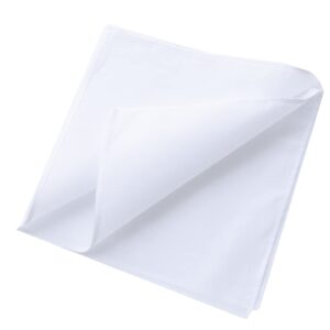 CoCoUSM Solid White Cotton Handkerchiefs for Wedding Party DIY Draw Gift Bulk