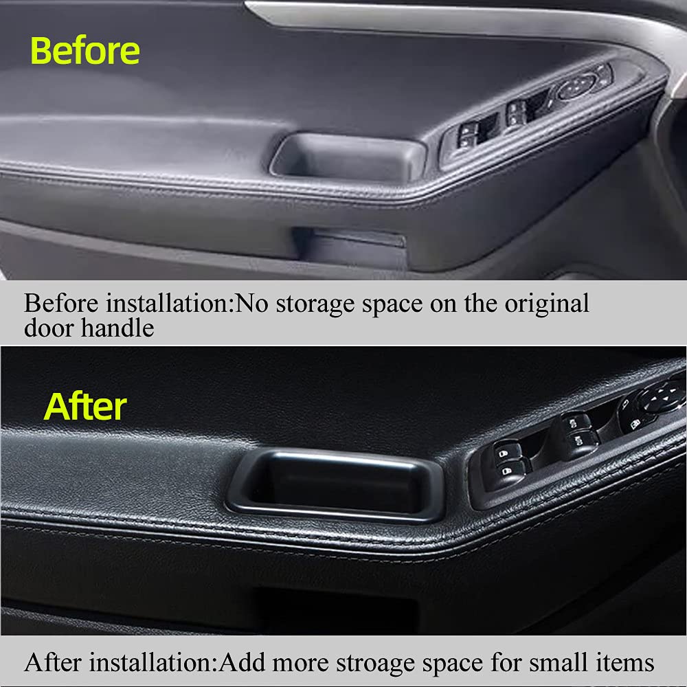 Vesul Front Row Door Organizer Compatible with Ford Explorer 2011 2012 2013 2014 2015 Armrest Storage Tray Phone Container Handle Pocket ABS Tray Insert Glove Pallet