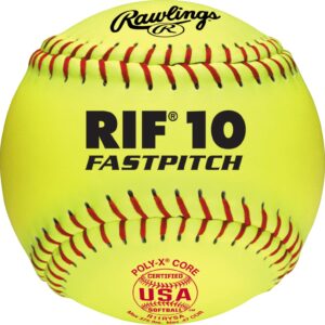 rawlings rif asa league fastpitch softballs, r11rysa, 12 pack