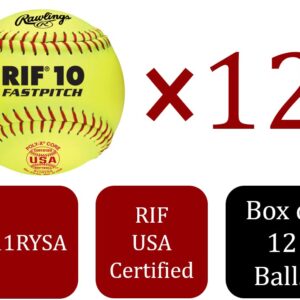 Rawlings RIF ASA League Fastpitch Softballs, R11RYSA, 12 Pack