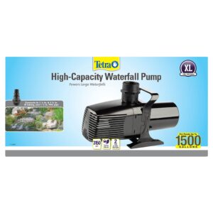 tetra 14941 pond waterfall pump for ponds, debris 3600 gph handling pump high capacity,ponds up to 1500 gallons