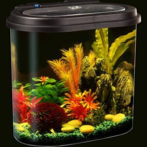 Koller Products AquaView 4.5-Gallon Aquarium Starter Kit with Full Filtration and LED Lighting - 7 Dazzling Colors to Select