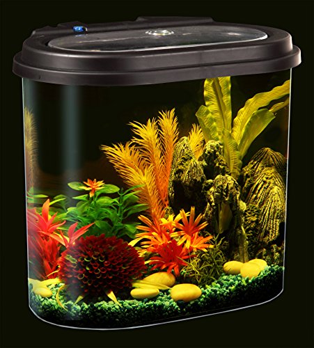 Koller Products AquaView 4.5-Gallon Aquarium Starter Kit with Full Filtration and LED Lighting - 7 Dazzling Colors to Select