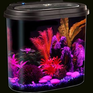 Koller Products AquaView 4.5-Gallon Aquarium Starter Kit with Full Filtration and LED Lighting - 7 Dazzling Colors to Select