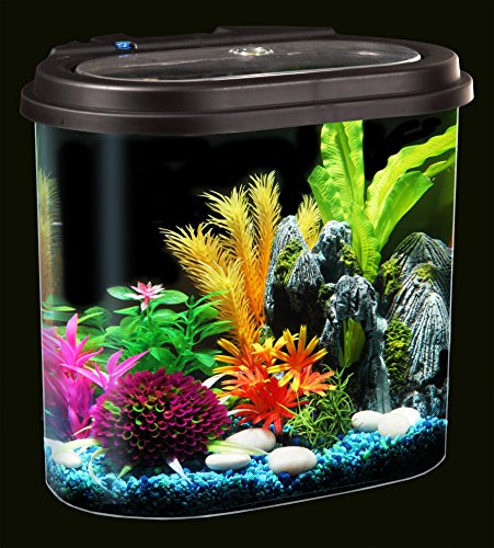 Koller Products AquaView 4.5-Gallon Aquarium Starter Kit with Full Filtration and LED Lighting - 7 Dazzling Colors to Select