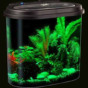 Koller Products AquaView 4.5-Gallon Aquarium Starter Kit with Full Filtration and LED Lighting - 7 Dazzling Colors to Select