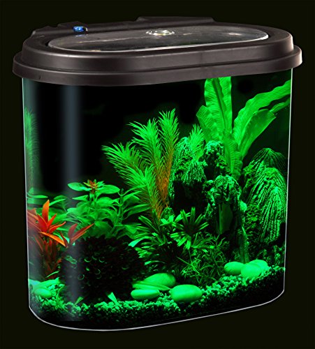 Koller Products AquaView 4.5-Gallon Aquarium Starter Kit with Full Filtration and LED Lighting - 7 Dazzling Colors to Select