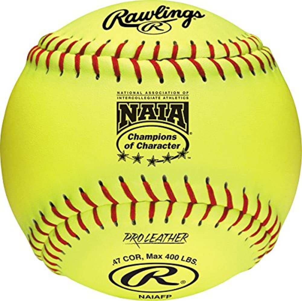 Rawlings | Official NAIA Fastpitch Softball | 12" Pro Leather Cover | NAIAFP | 12 Count