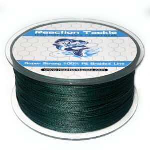 Reaction Tackle Braided Fishing Line Moss Green 10LB 150yd