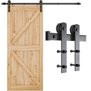 smartstandard 6.6ft barn door hardware kit, barn door track, sliding door hardware kit, smoothly and quietly -heavy duty sturdy -easy to install, fit 36"-40" wide panel (i shape hanger)