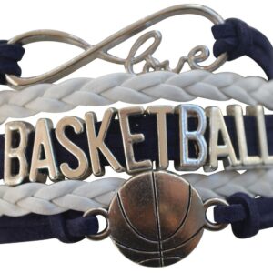 Infinity Collection Basketball Bracelet - Charm Bracelet- Basketball Jewelry - Basketball Gift